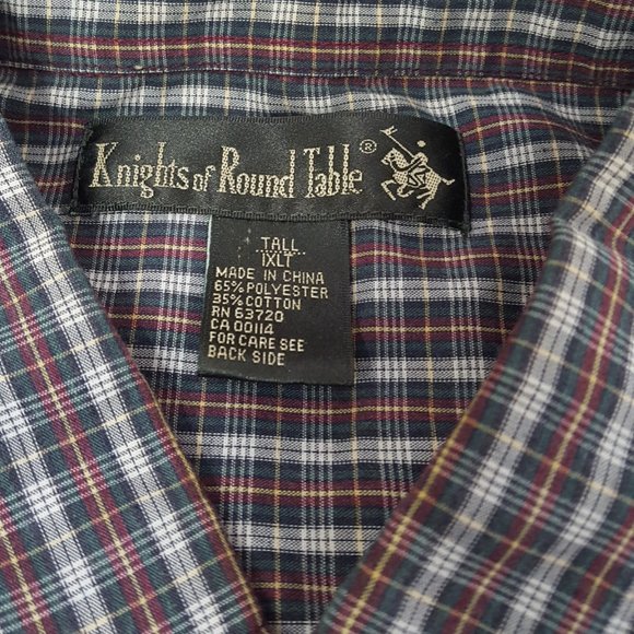 Knights of The Round Table Men´s Button Down Shirts, Size Tall 1XLT - Picture 6 of 12